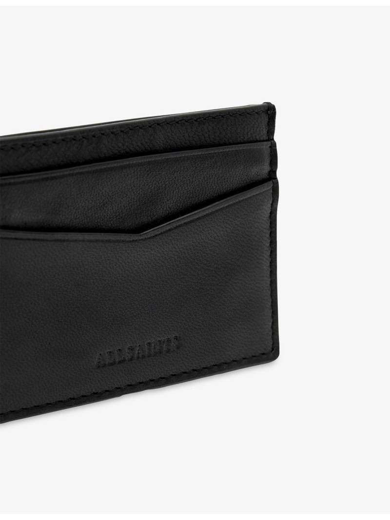 ALLSAINTS Delph Embossed Leather Card Holder outlook