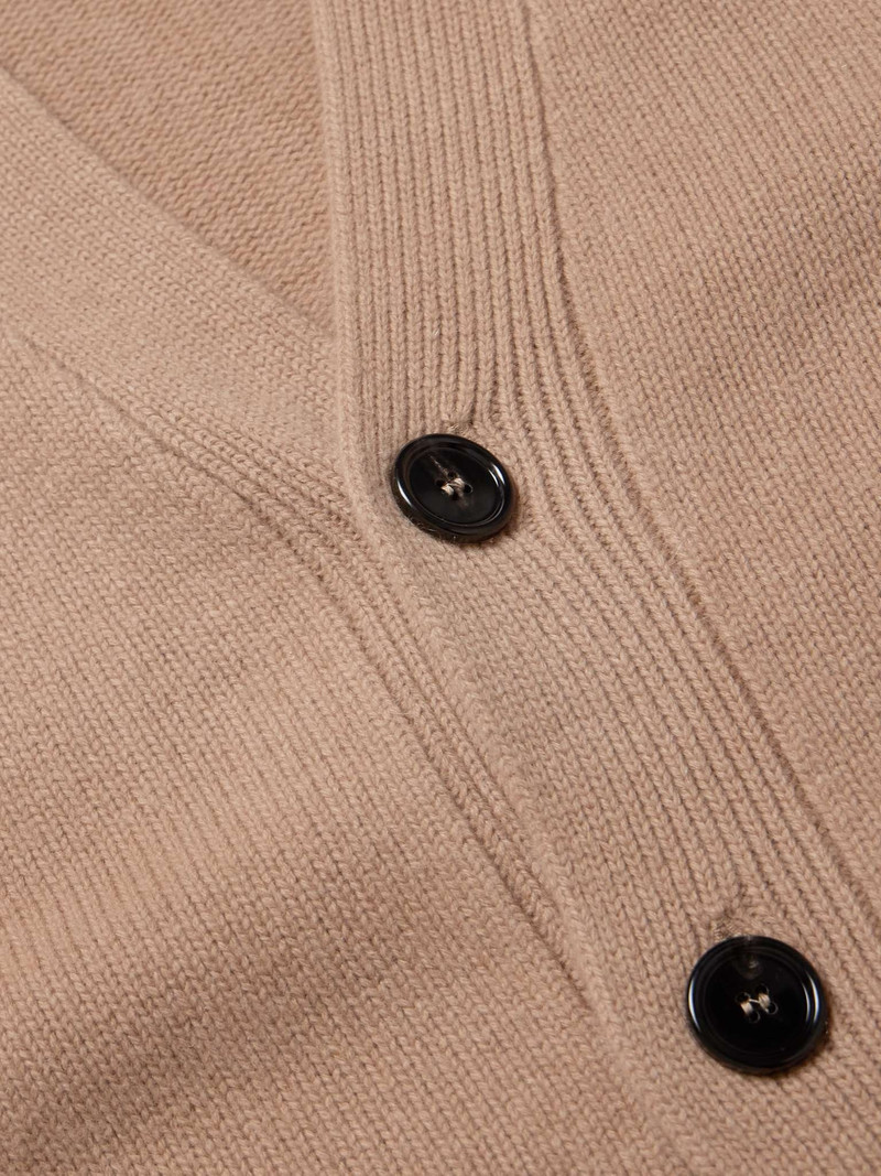 Logo-Embroidered Merino Wool and Cashmere-Blend Cardigan 3