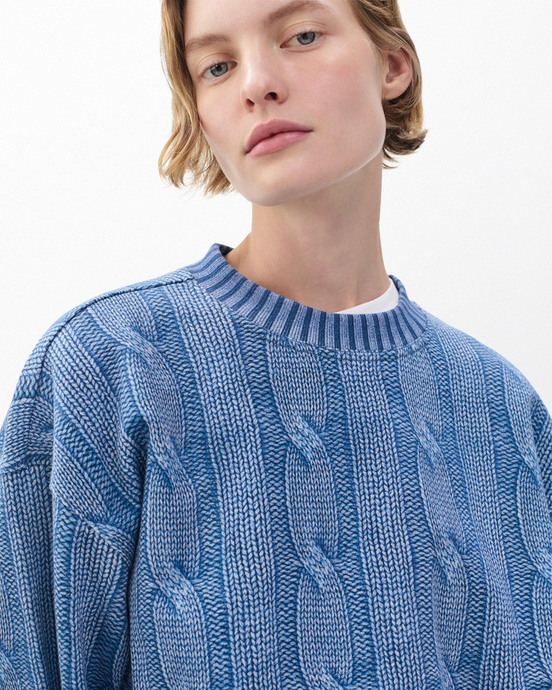 Miramar Cable-Effect Sweatshirt Cotton Fleece 4