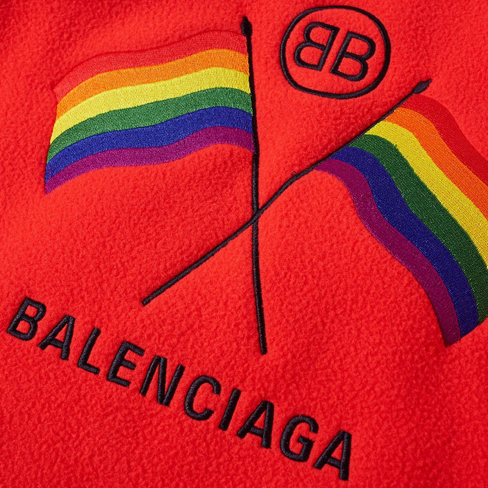 Balenciaga Zip Rainbow Fleece Jacket - 2