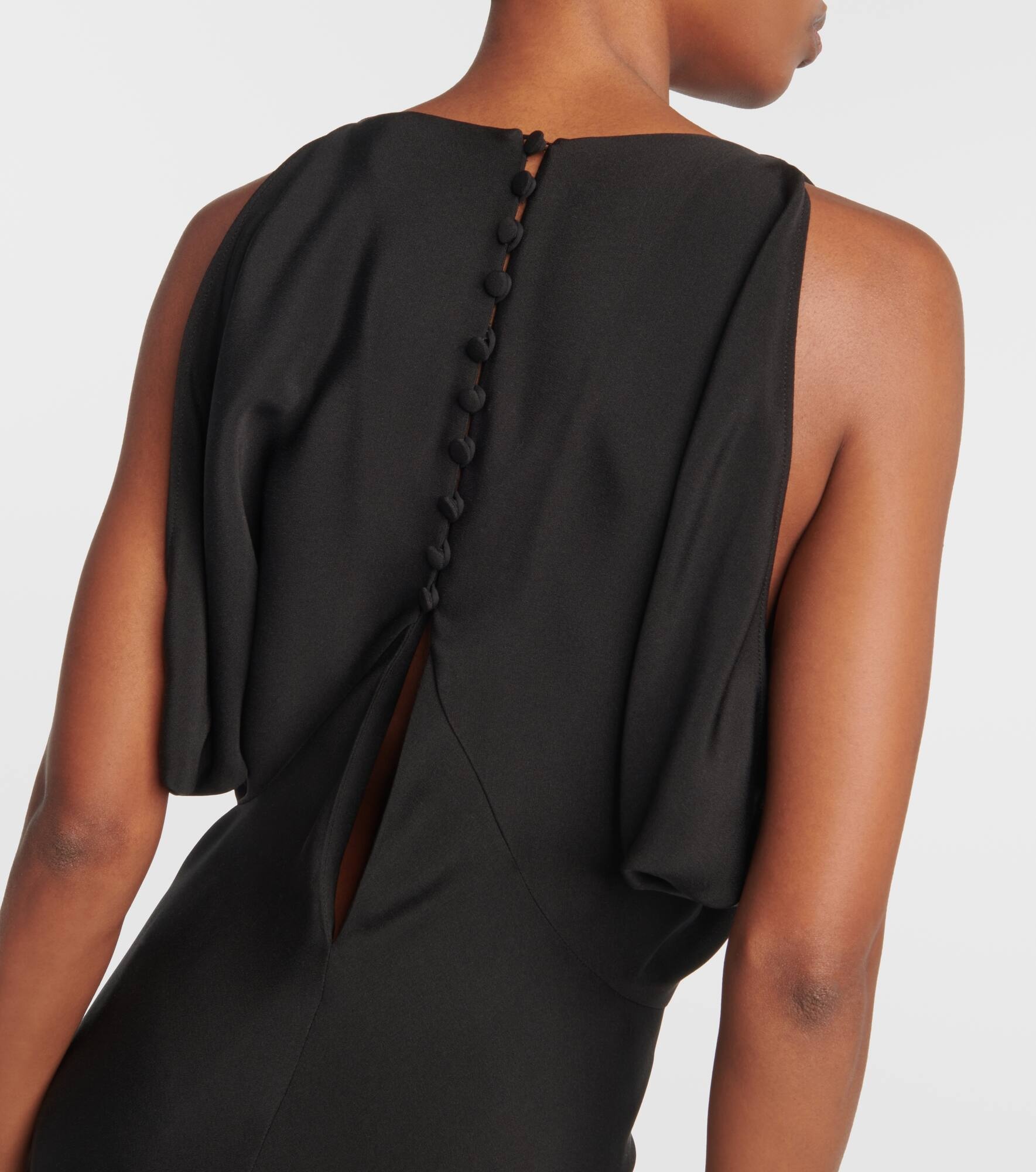 Flared silk maxi dress - 6