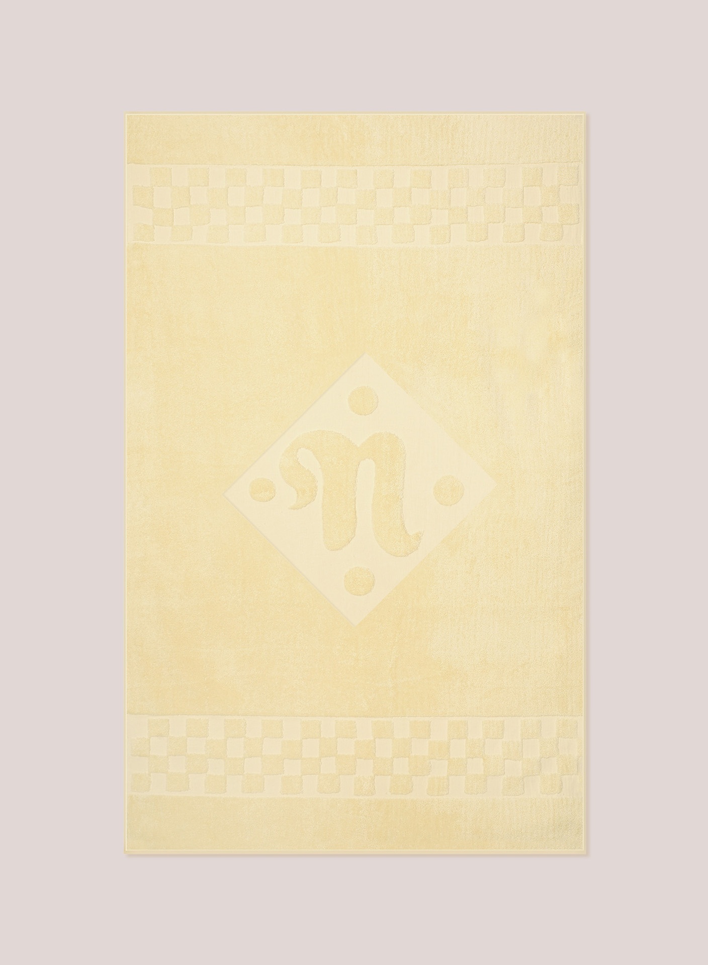 TOTEM - Cotton jacquard towel - Creme - 1