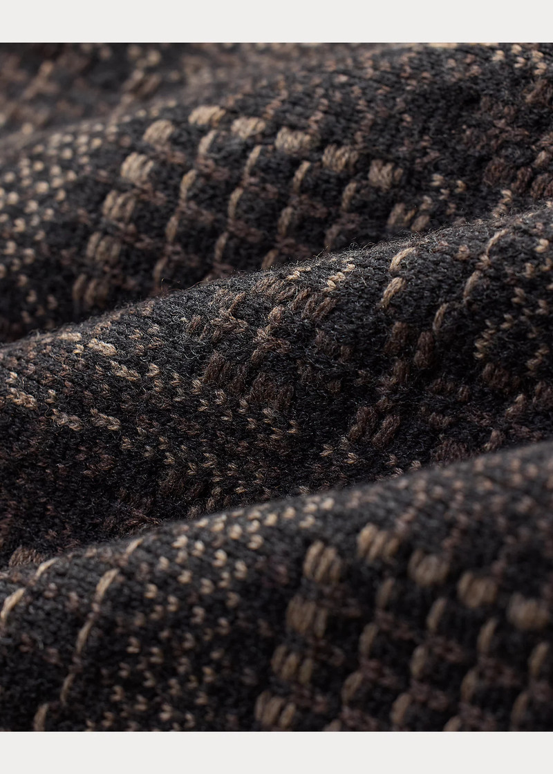 Jacquard-Knit Wool Overshirt Sweater 5