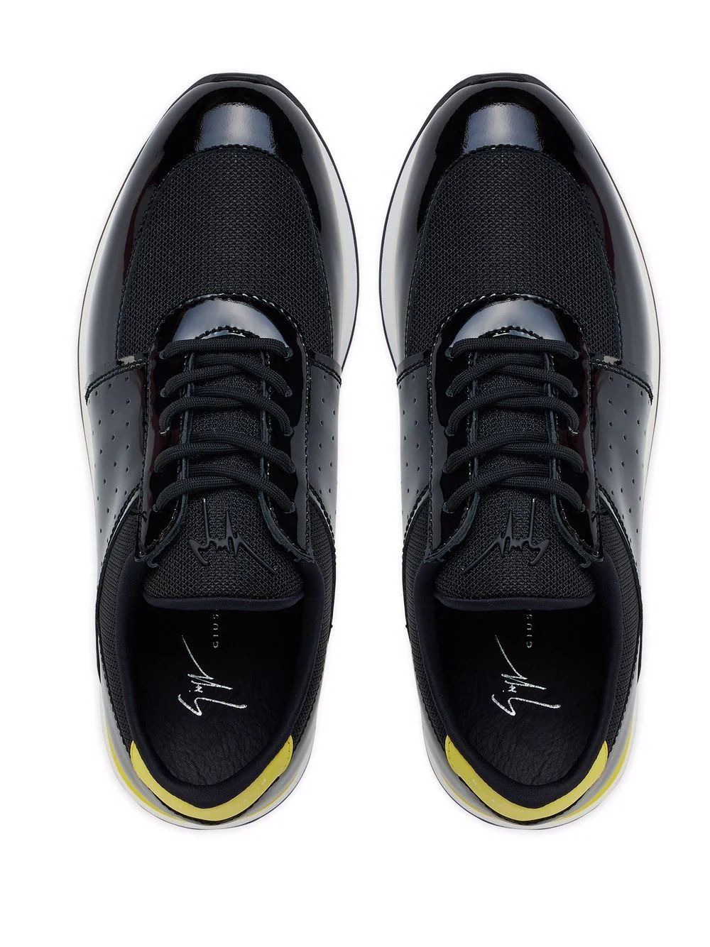 contrasting details panelled sneakers - 4