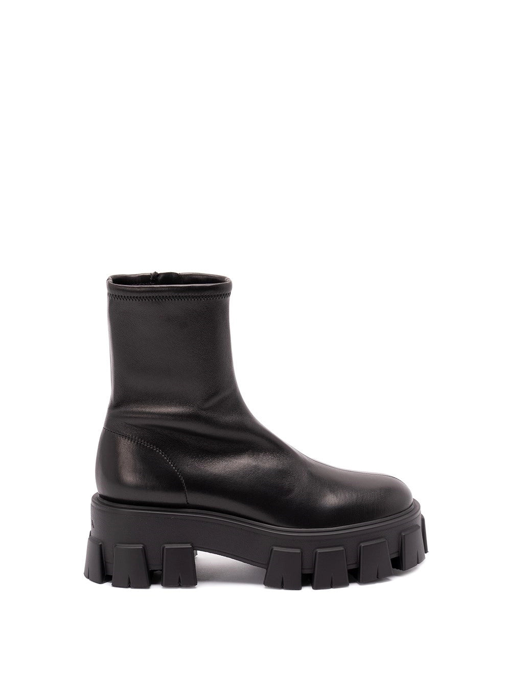 Prada Women `Monolith` Leather Ankle Boots - 1