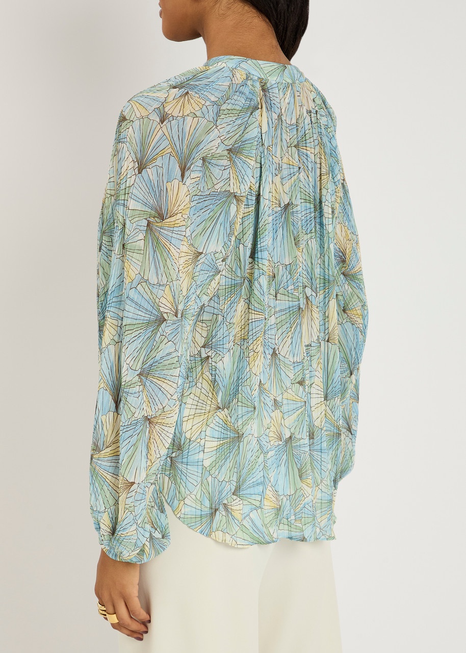 Veronica Beard Fennel Printed Chiffon Blouse - 3