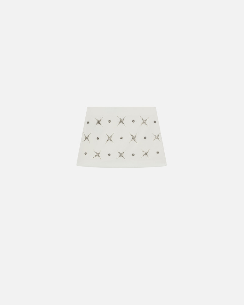 SLIM-FIT MINI SKIRT WITH SHINY EMBROIDERY 1