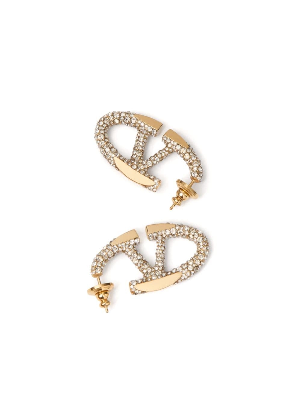 VLogo Signature rhinestone earrings - 2