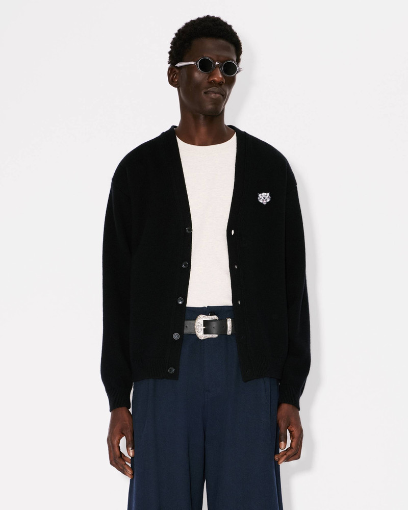'KENZO Happy Tiger' embroidered cardigan in merino wool 3