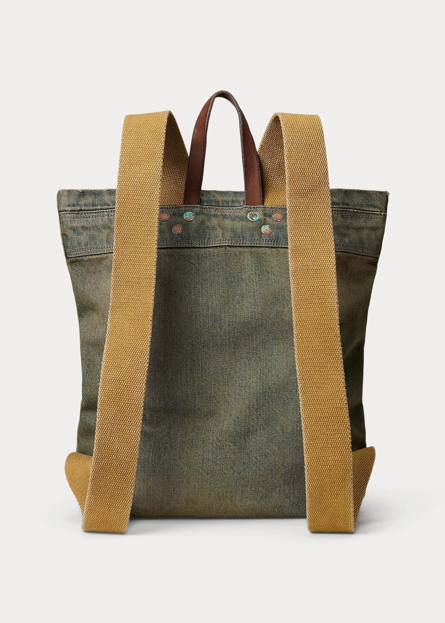 Faded Indigo Denim Backpack - 3