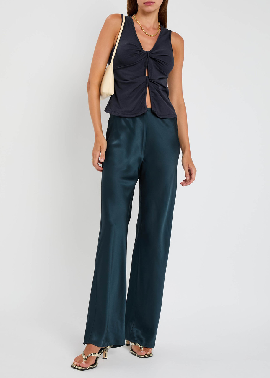 Reformation Tefi Knotted Stretch-cotton top - 4
