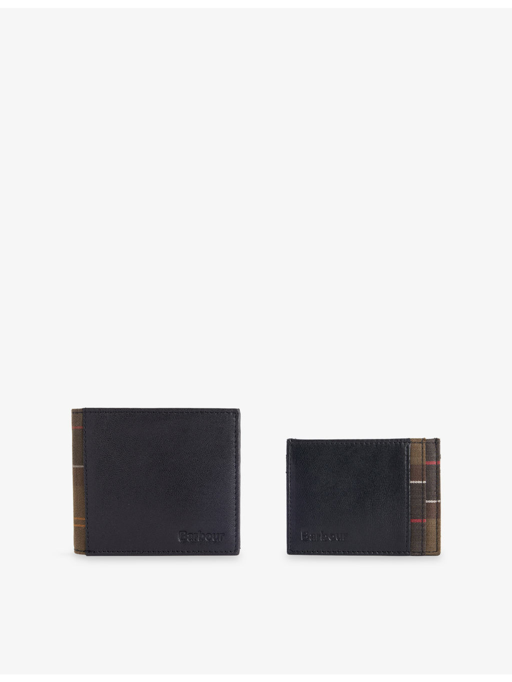 Tartan Leather Wallet and Card Holder Gift Set - 1
