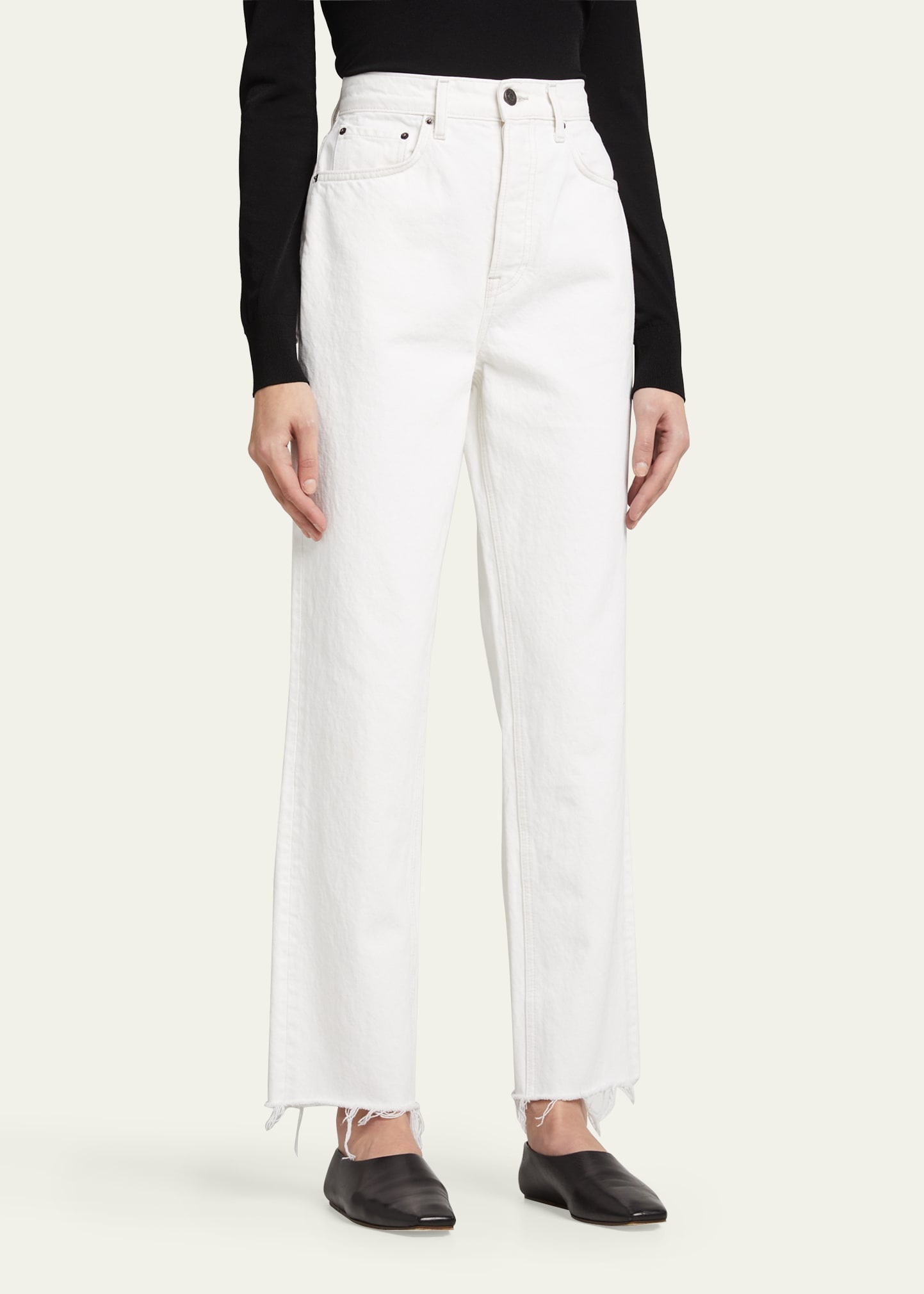 Cassidy Cropped Raw Hem Jeans - 4
