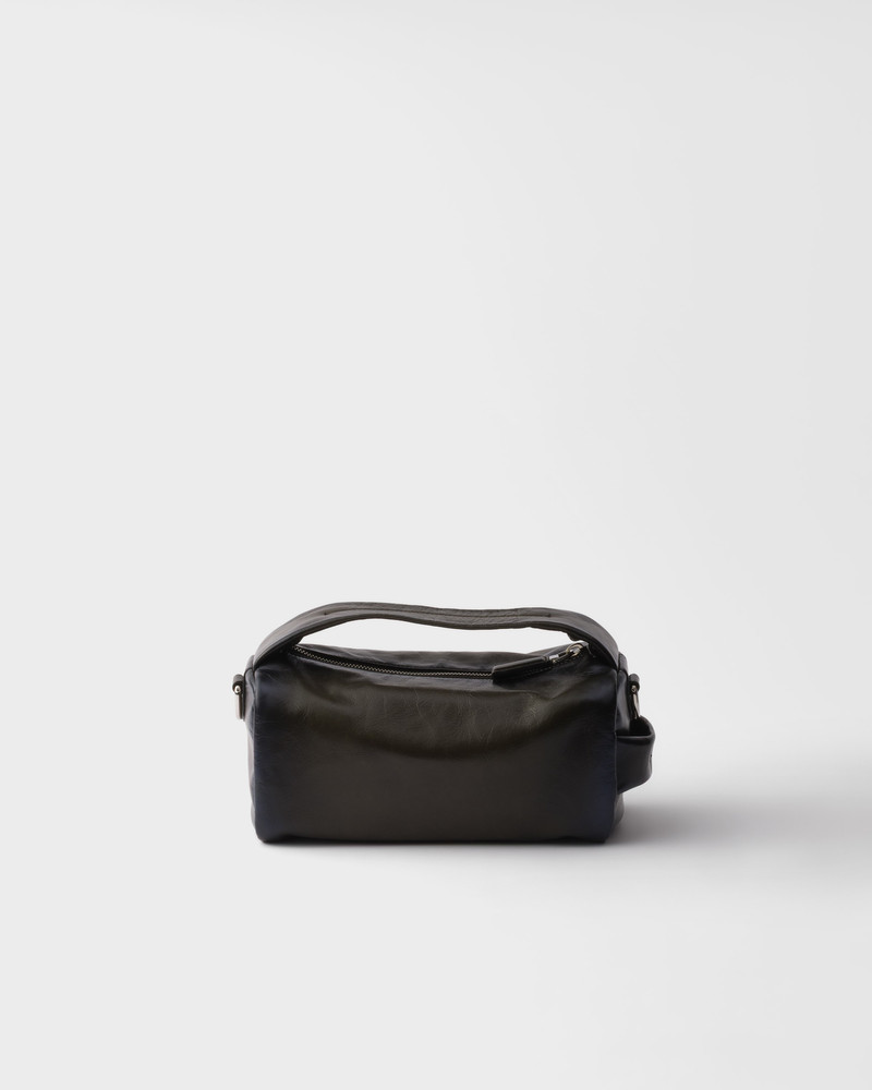 Antiqued leather shoulder bag 4
