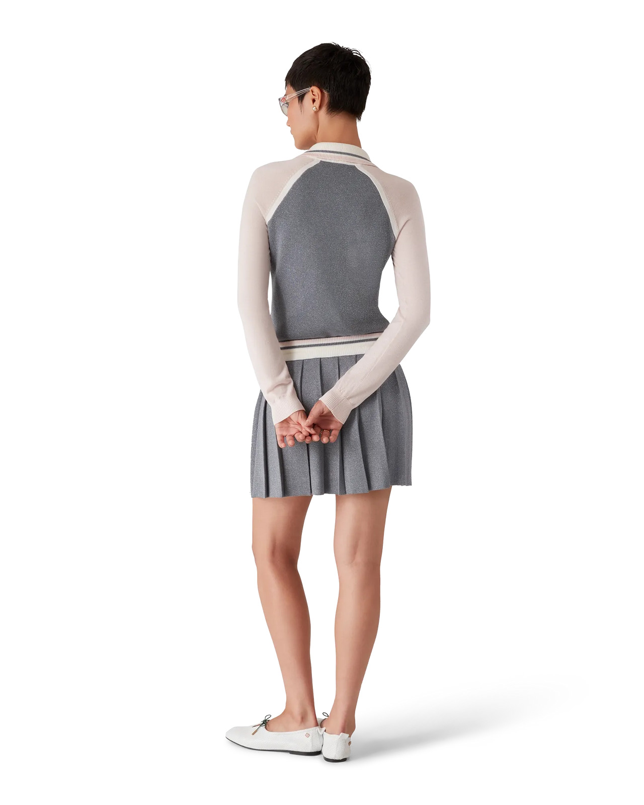 Merino Tennis Long Sleeve Polo | Casablanca Paris - 3
