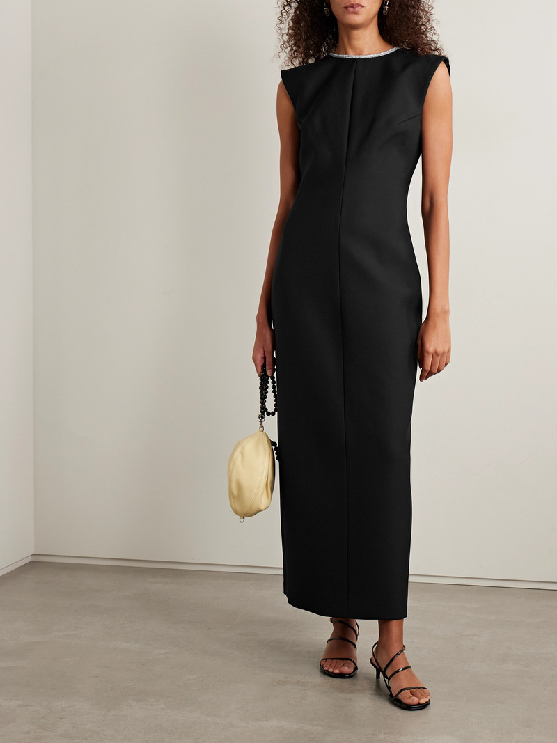 RÓHE Charliana Open-back Crystal-embellished Wool-blend Maxi Dress outlook