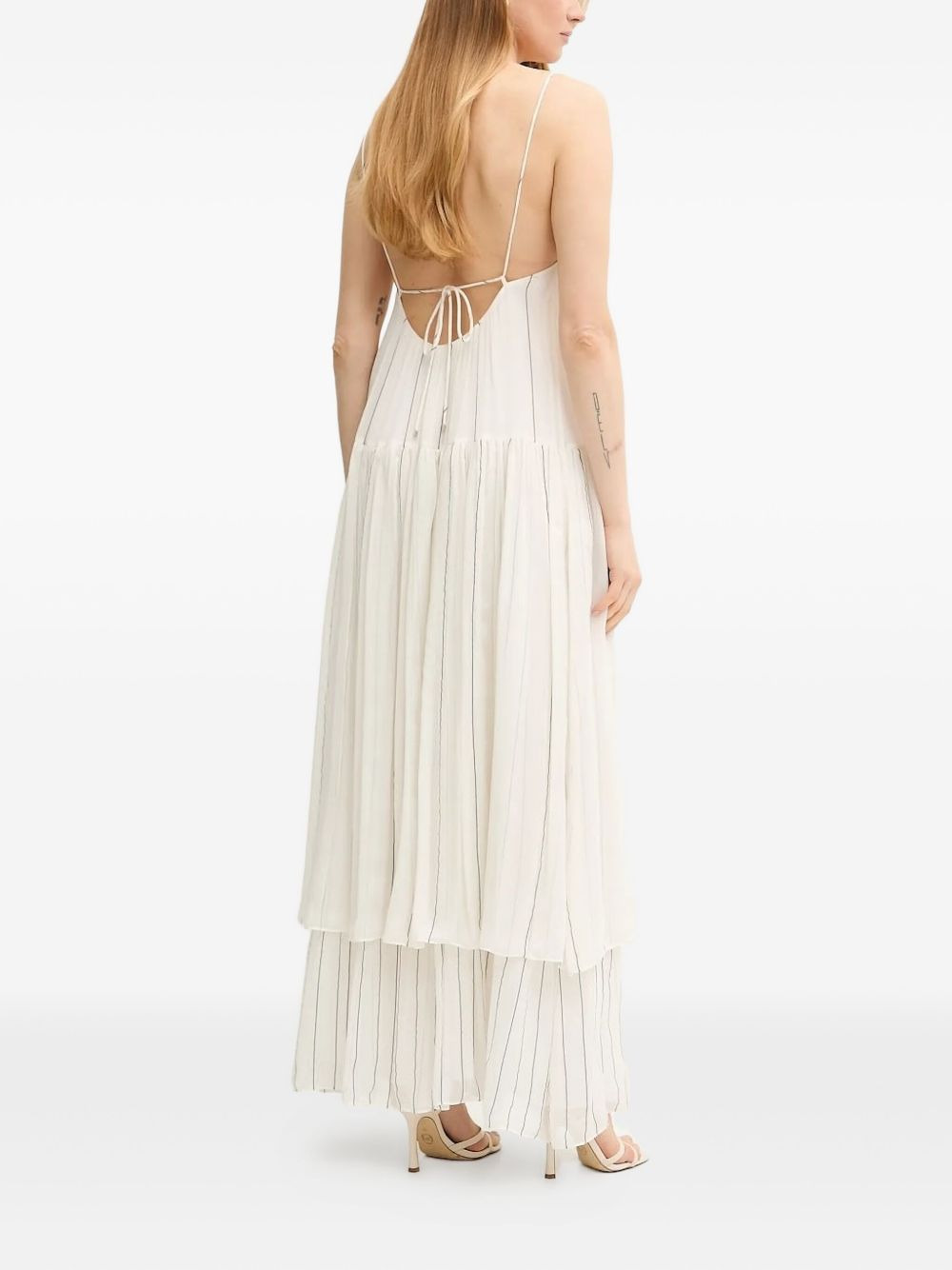 tiered striped maxi dress - 3