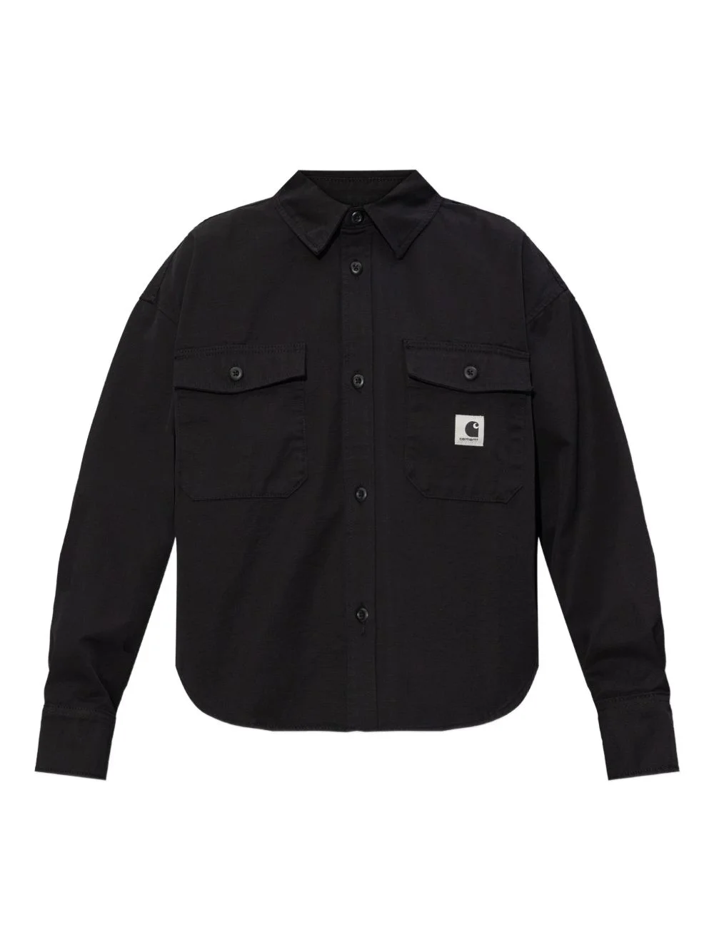 buttoned patch-pocket shirt - 1