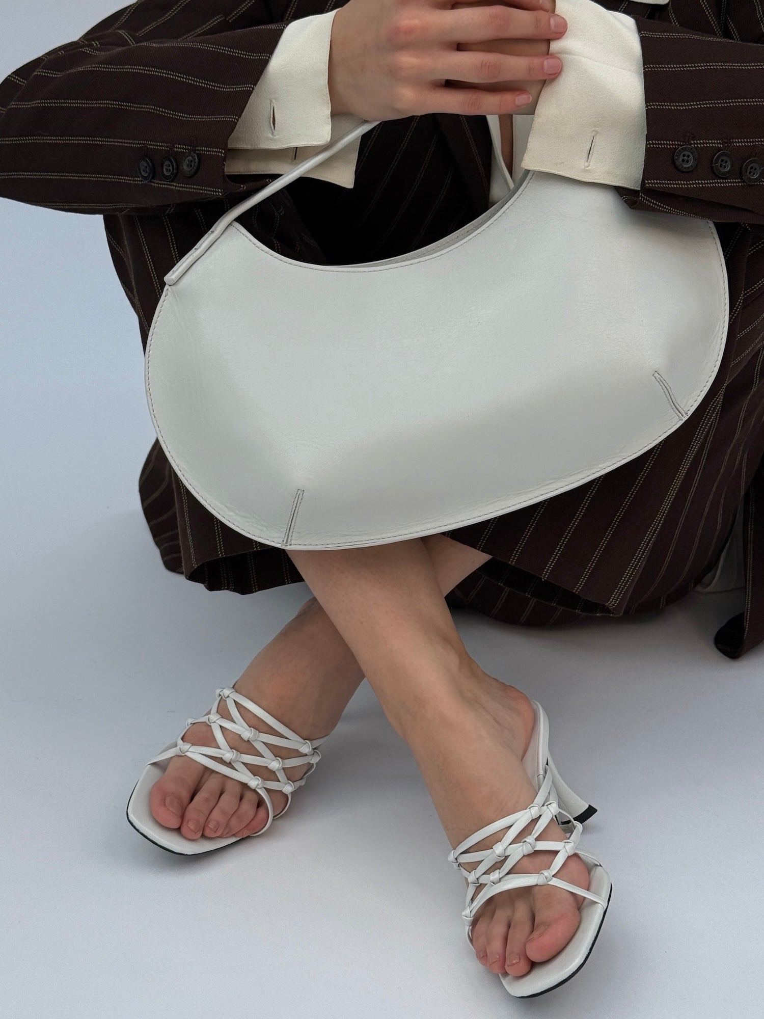 Malaya Burrata Creased Calf Leather Mule - 5