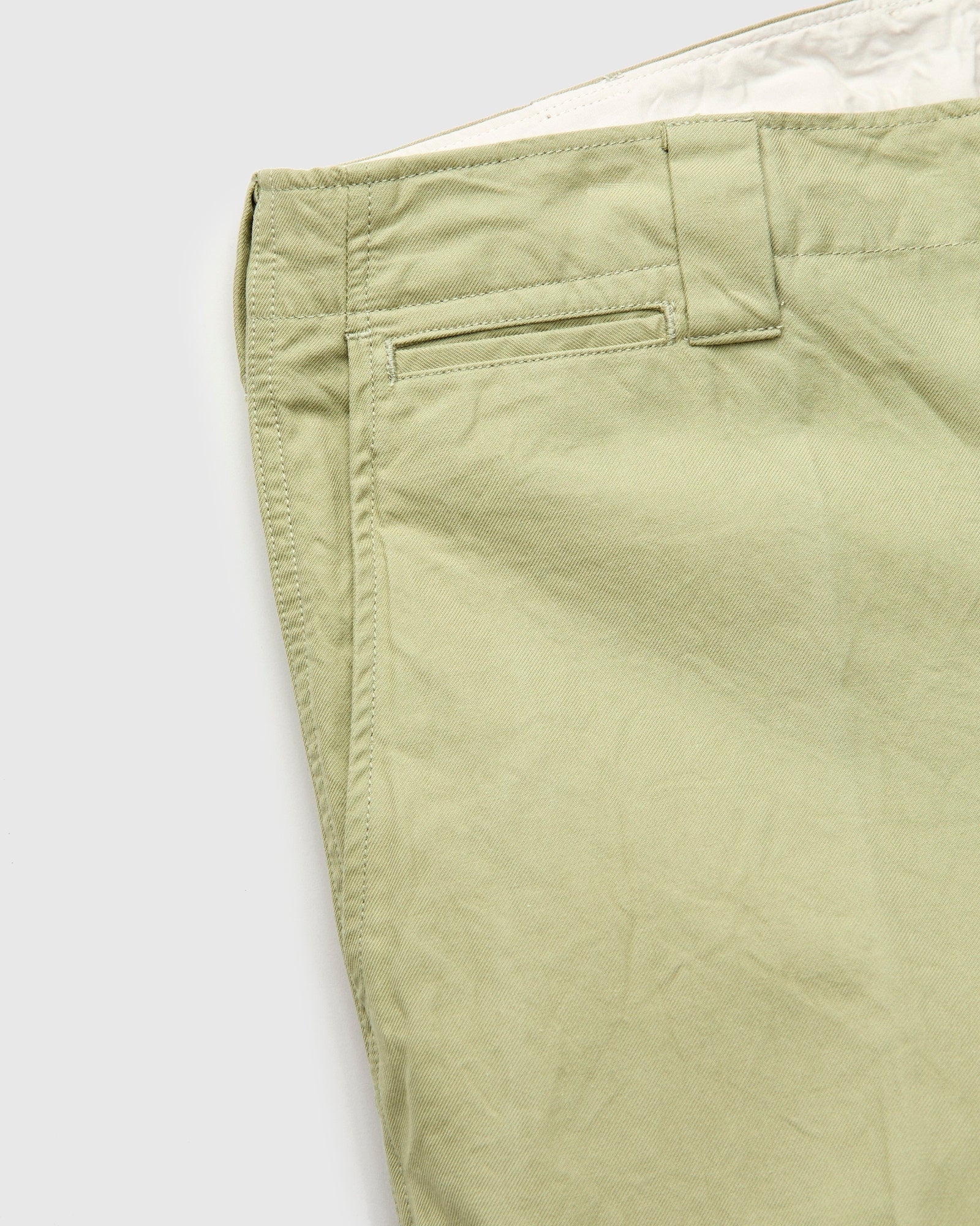 Wide Chino Pants in Light Green - 5