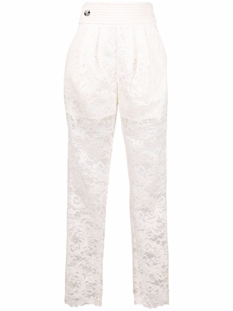 straight-leg lace trousers 1