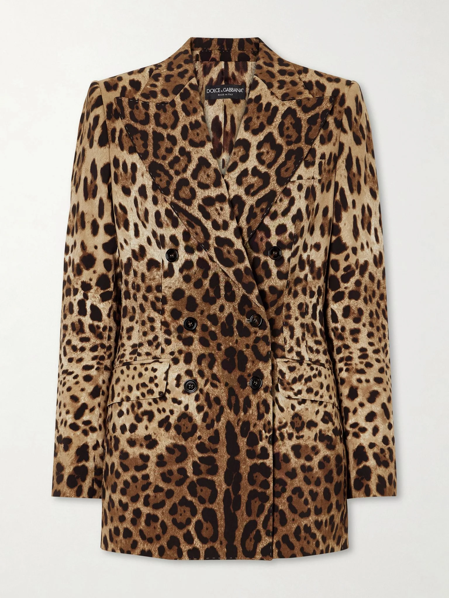 Leopard-print wool blazer Leopard print - 1