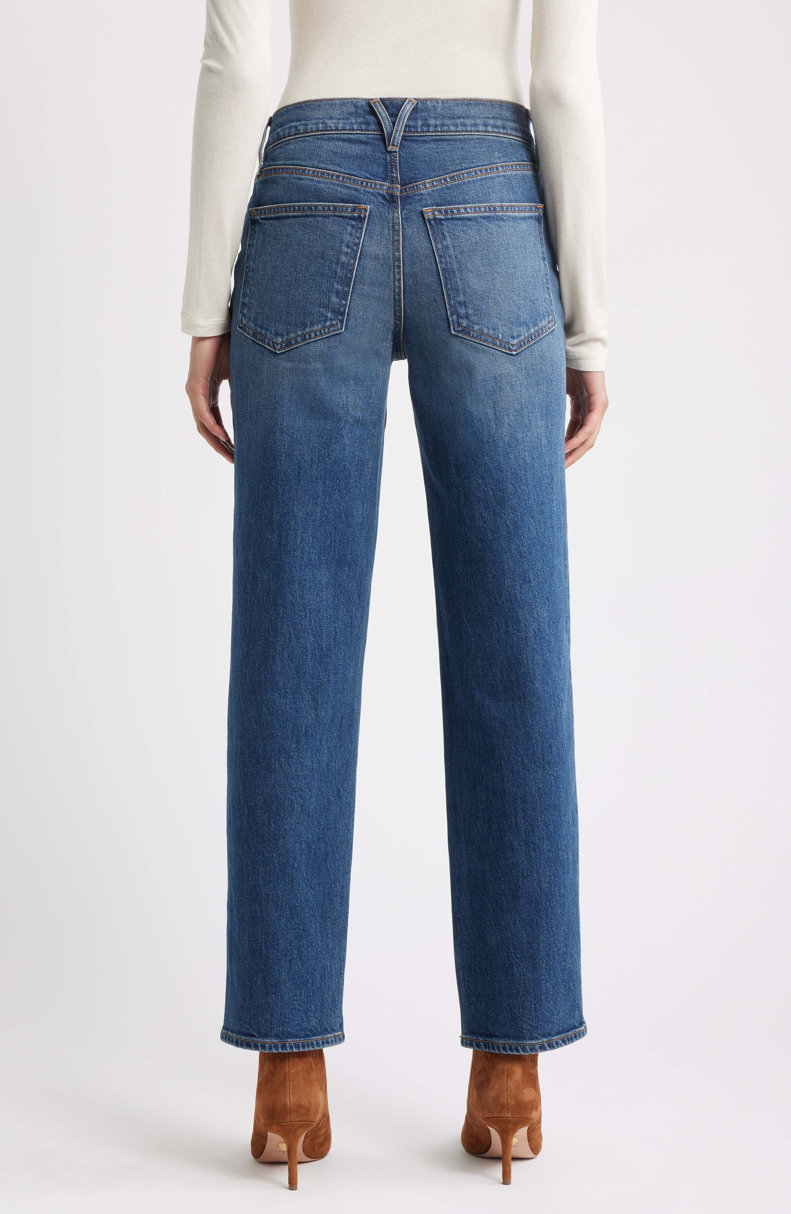 Veronica Beard Leah Straight Leg Jeans in Equinox Blue at Nordstrom - 2