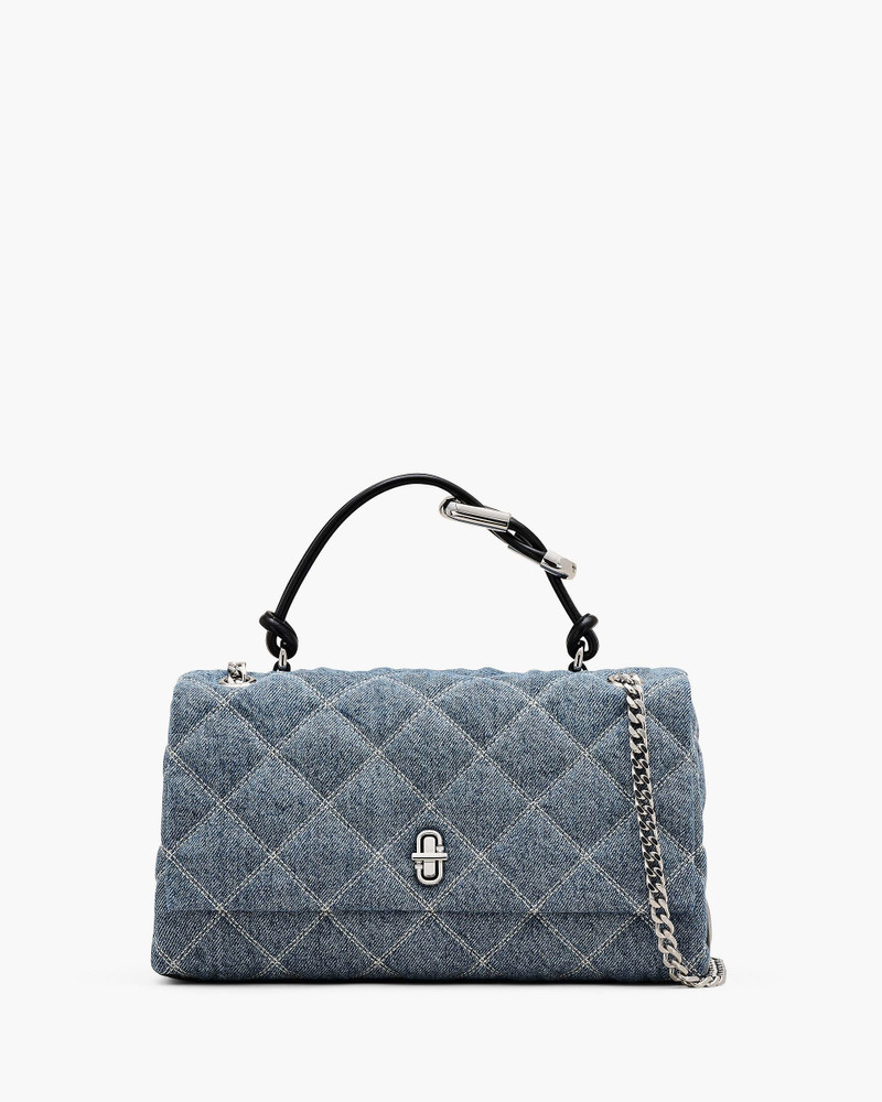 THE QUILTED DENIM DUAL CHAIN SHOULDER BAG 1
