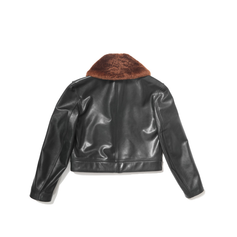Enfants Riches Déprimés HOTROD JACKET WITH SHEARLING COLLAR outlook