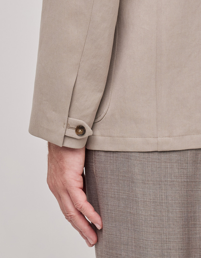 LIGHT BLUE AND BLUE SILK AND CASHMERE REGULAR-FIT OVERCHECK JACKET 152