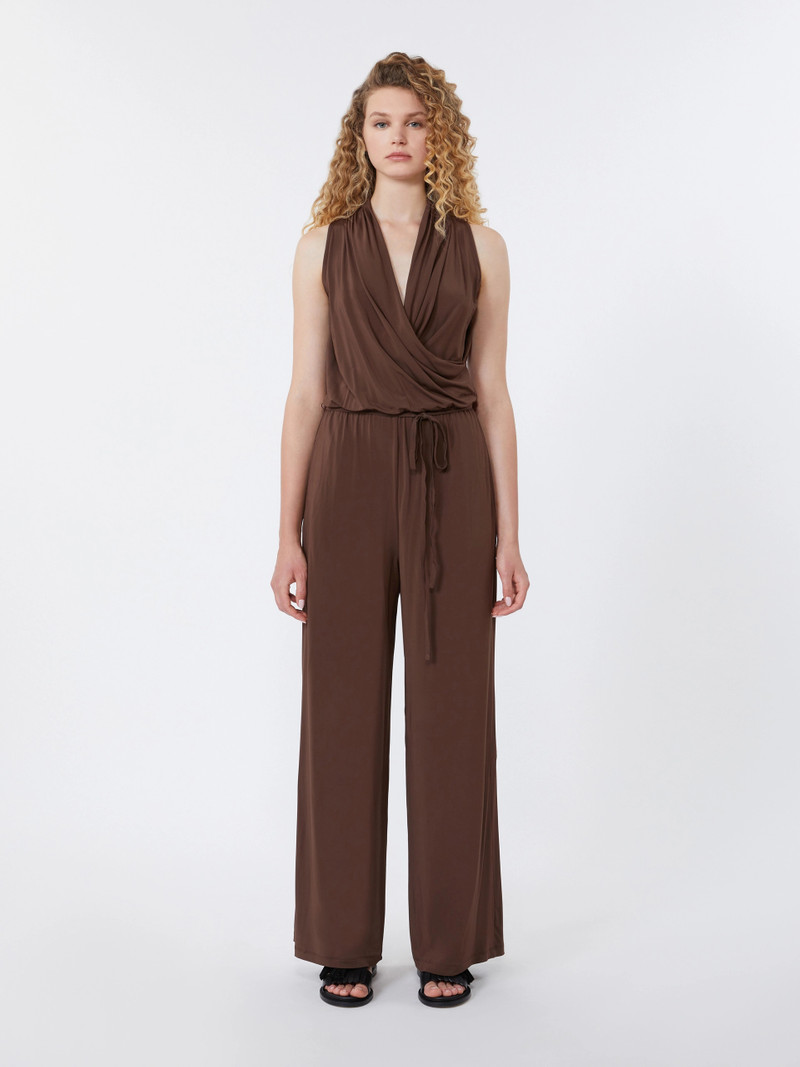 TROPICO Viscose jersey jumpsuit - CHOCOLATE 3