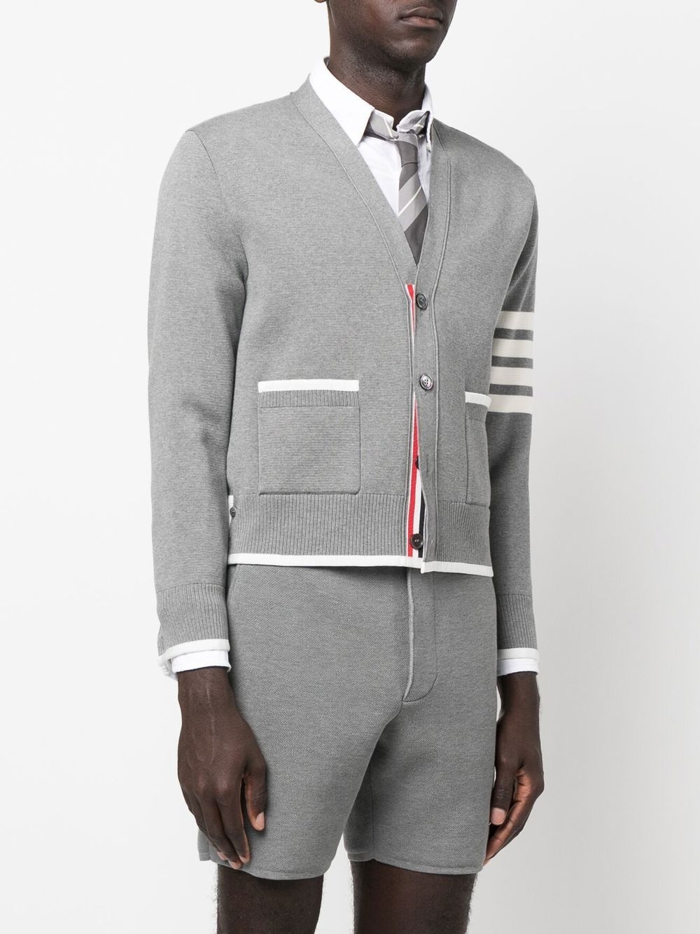 4-Bar striped cardigan - 3