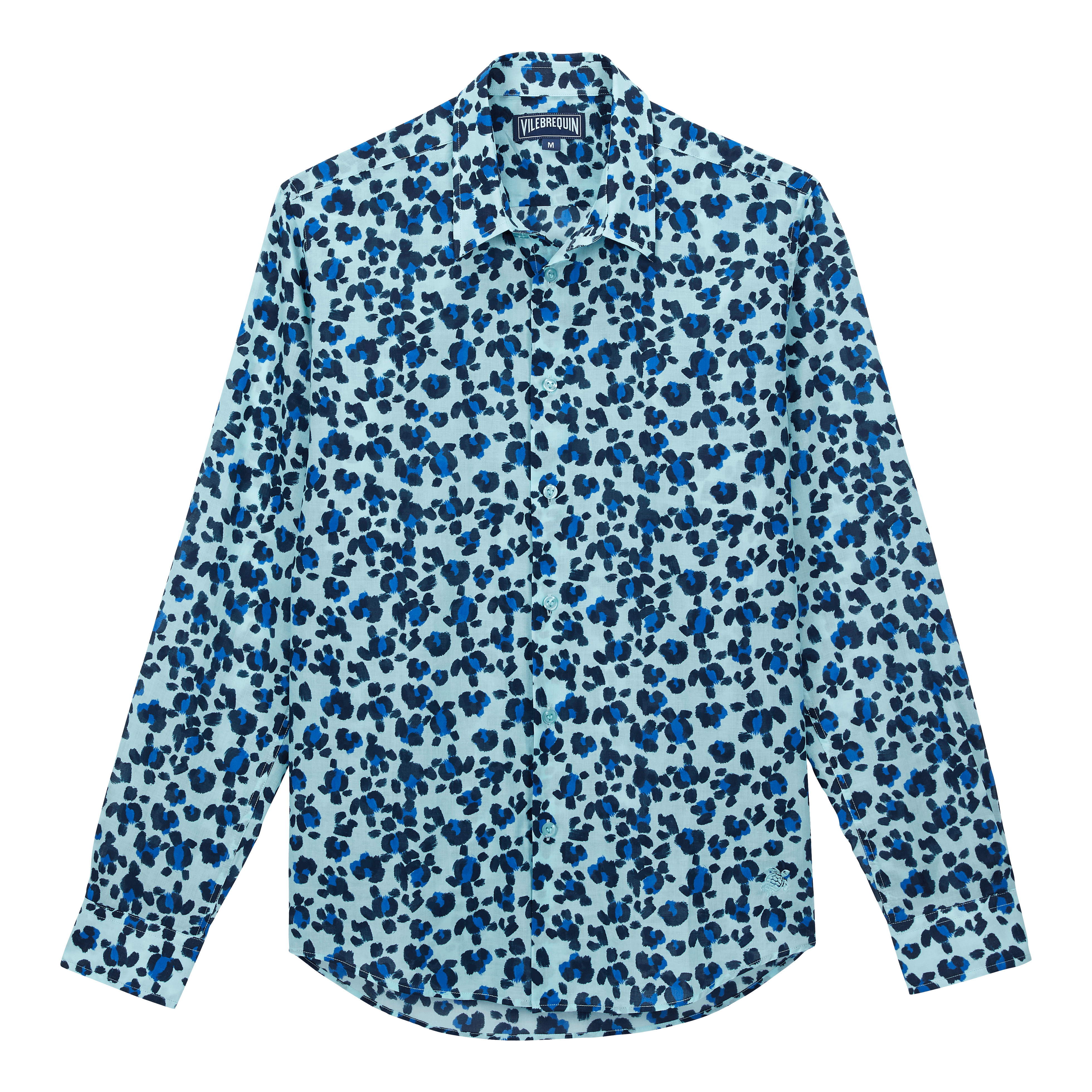 Unisex Cotton Voile Lightweight Shirt Turtles Leopard - 1