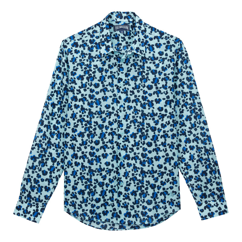 Unisex Cotton Voile Lightweight Shirt Turtles Leopard 1