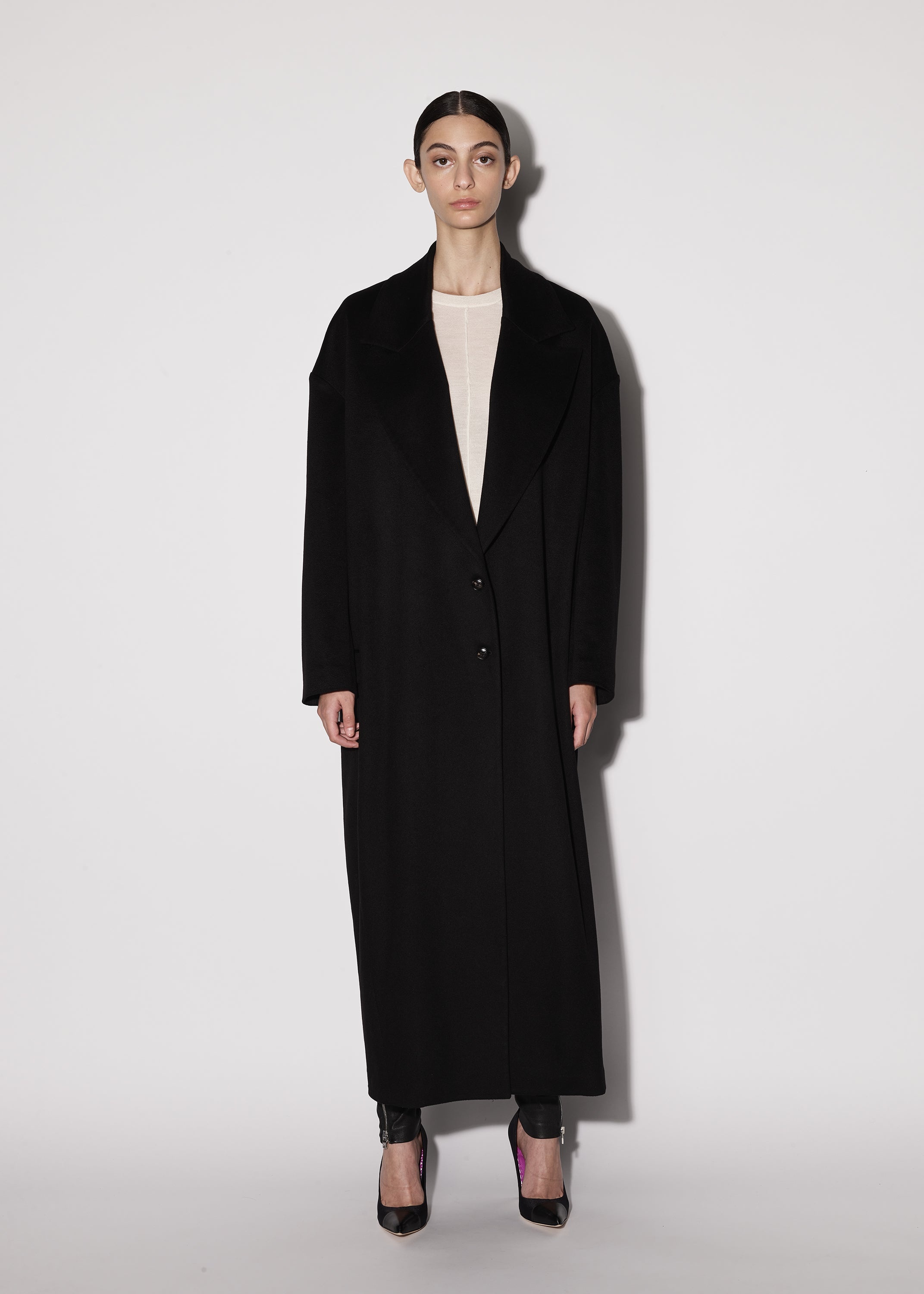 CASHMERE SINGLE BREASTED COAT - 2