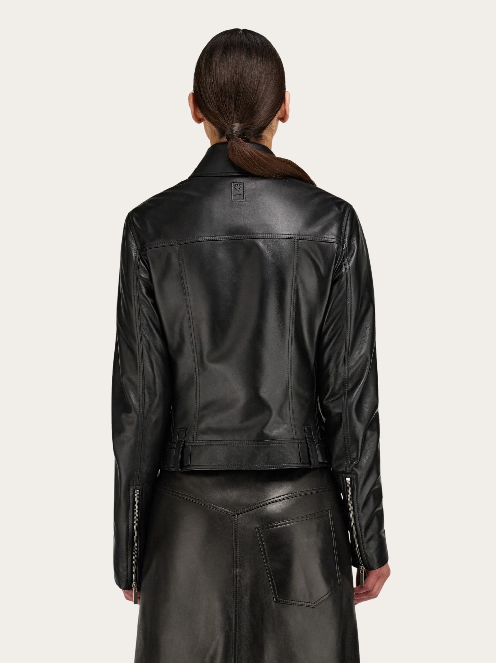 Biker jacket with vertical zip detail - 3