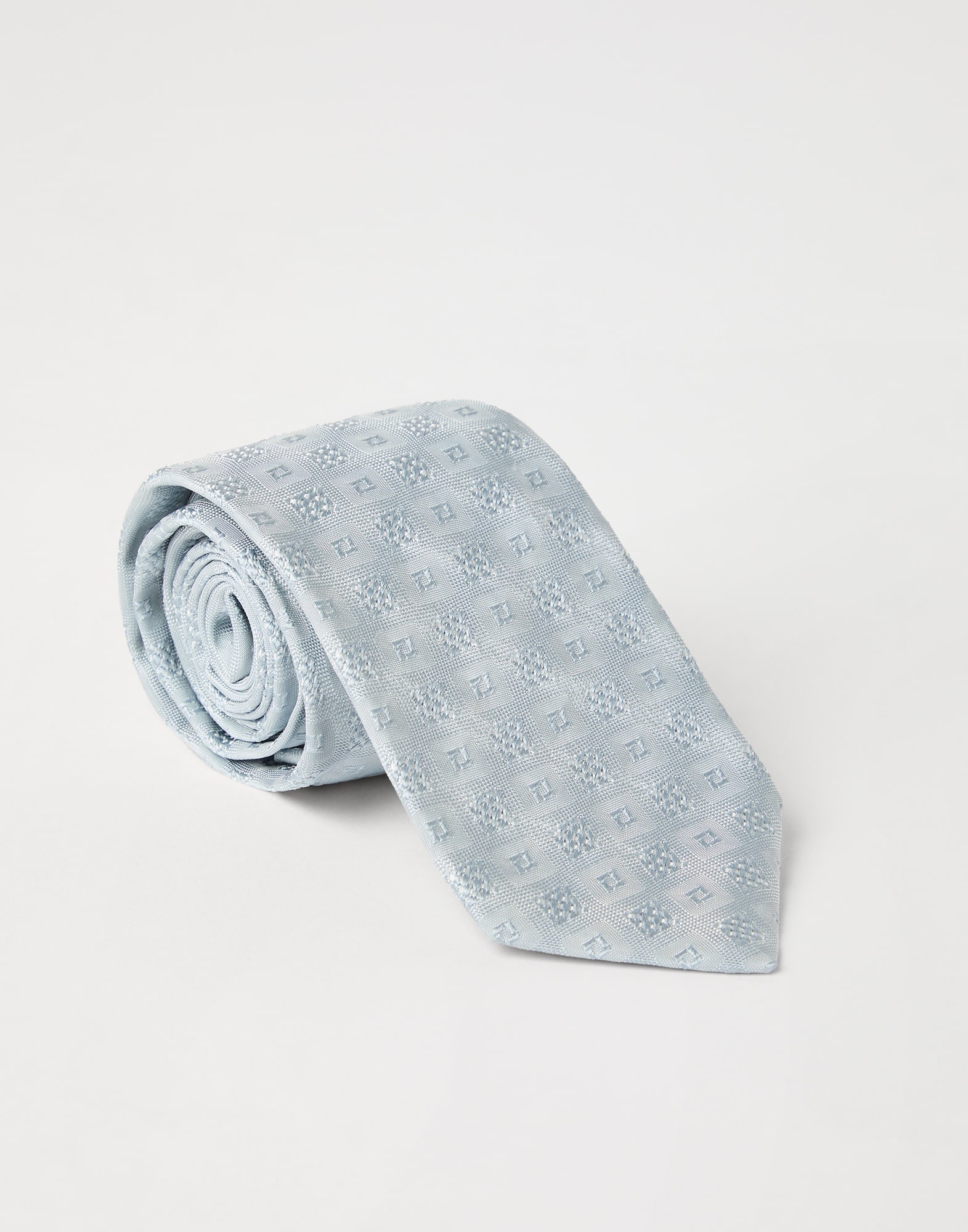 Silk geometric jacquard tie - 2