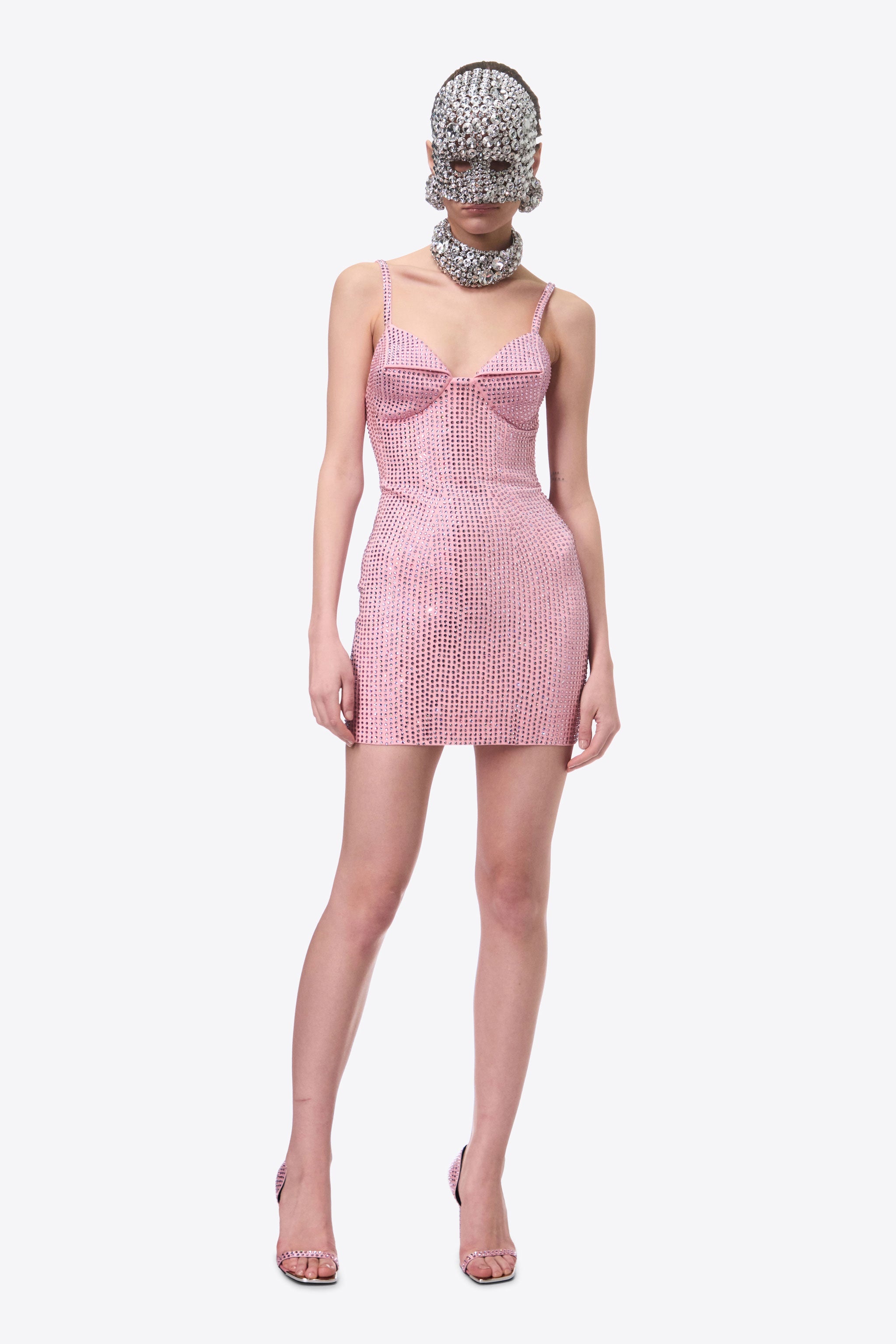 AREA CRYSTAL EMBELLISHED MINI DRESS | REVERSIBLE