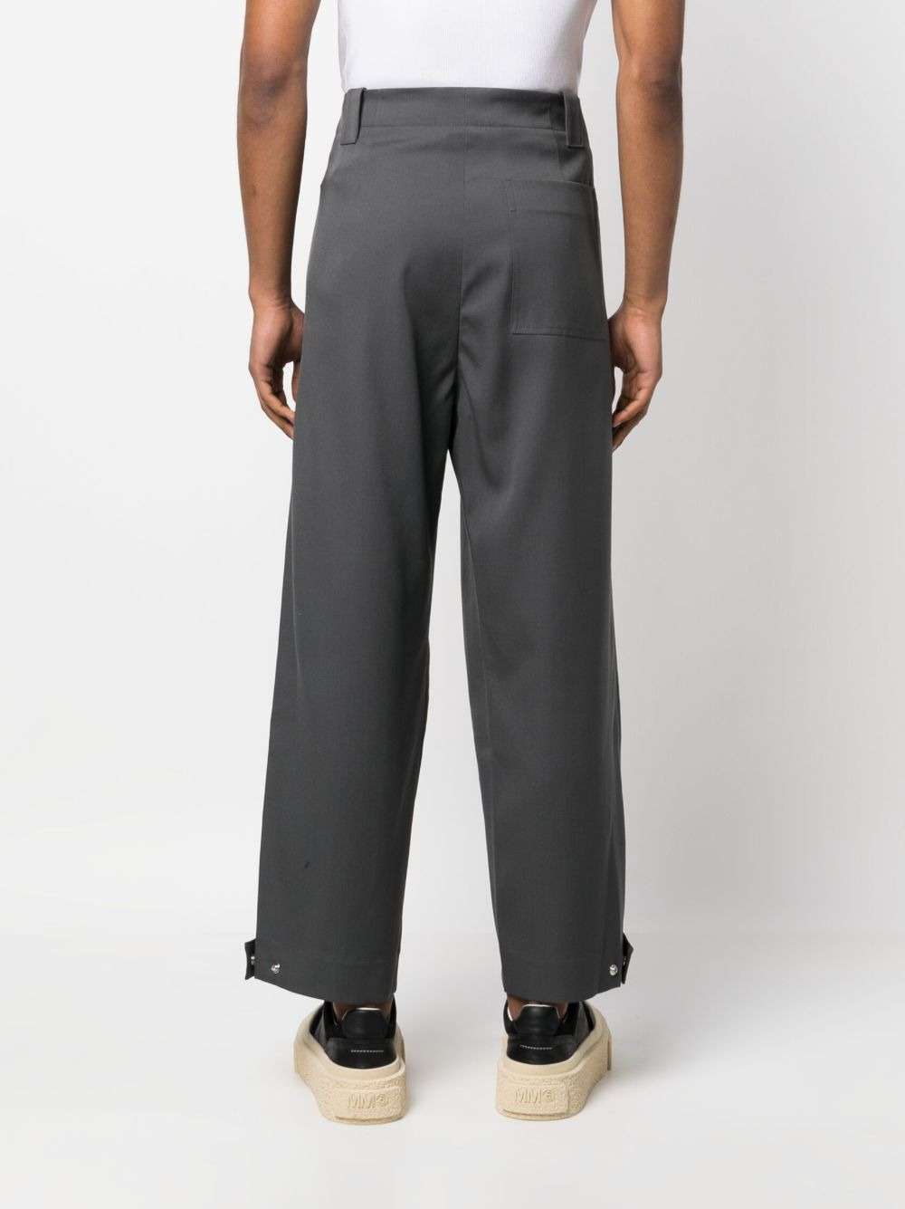 zip-detail straight-leg trousers - 4