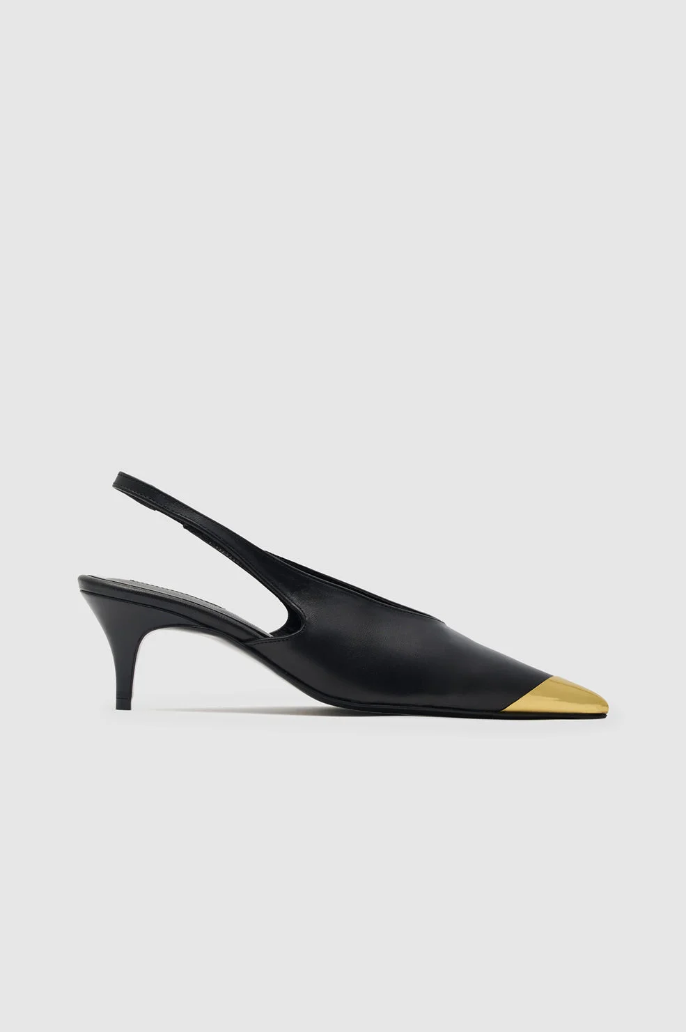Nelly Slingback Metal Toe - Black - 1