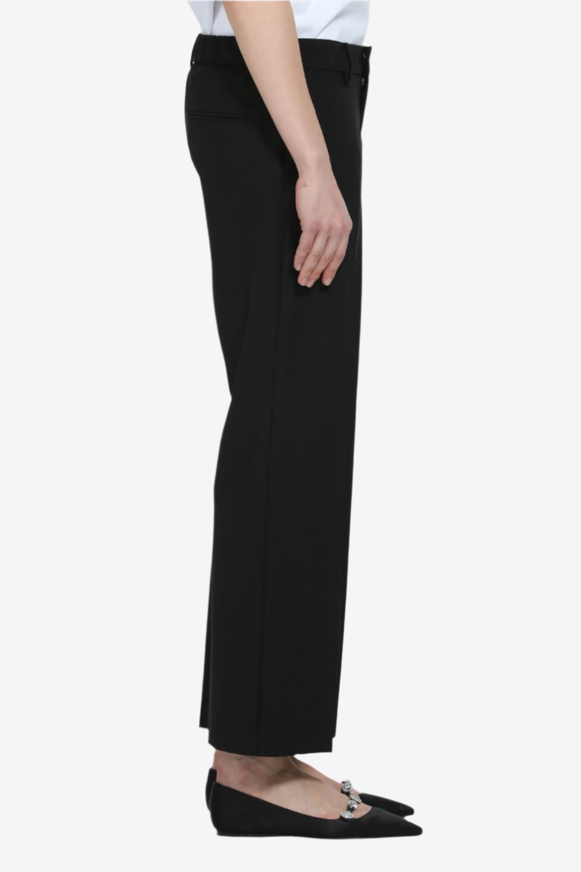 STRAIGHT FIT STRIPED ANKLE TROUSERS - 3
