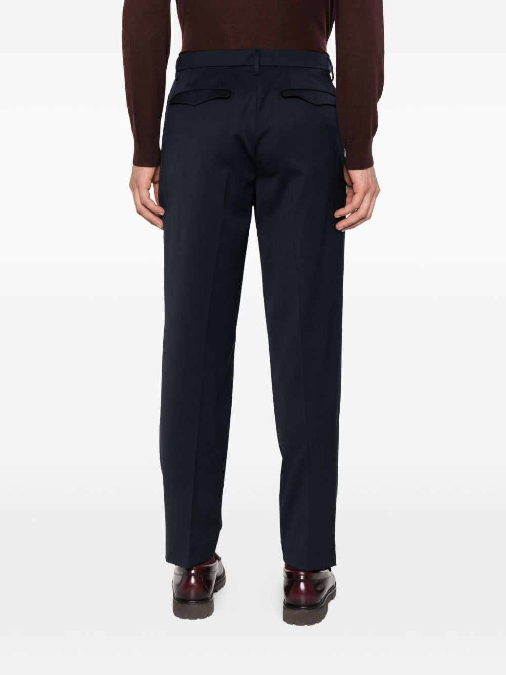 pleated-front tapered trousers - 4