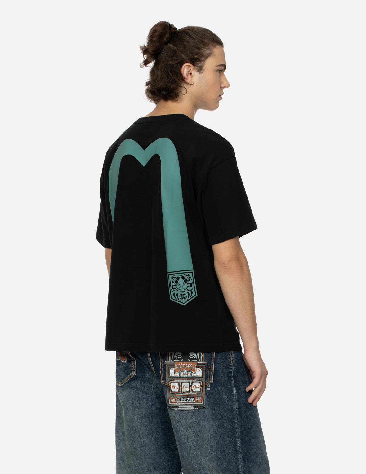 POCKET-SHAPED DARUMA DAICOCK PRINT RELAX FIT T-SHIRT - 7