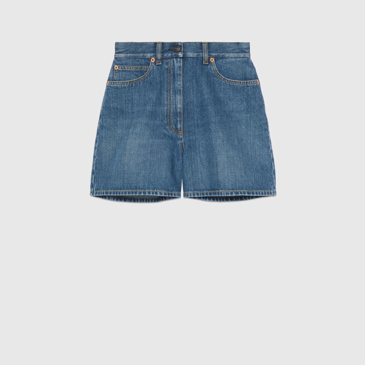 Denim shorts with Horsebit details - 1