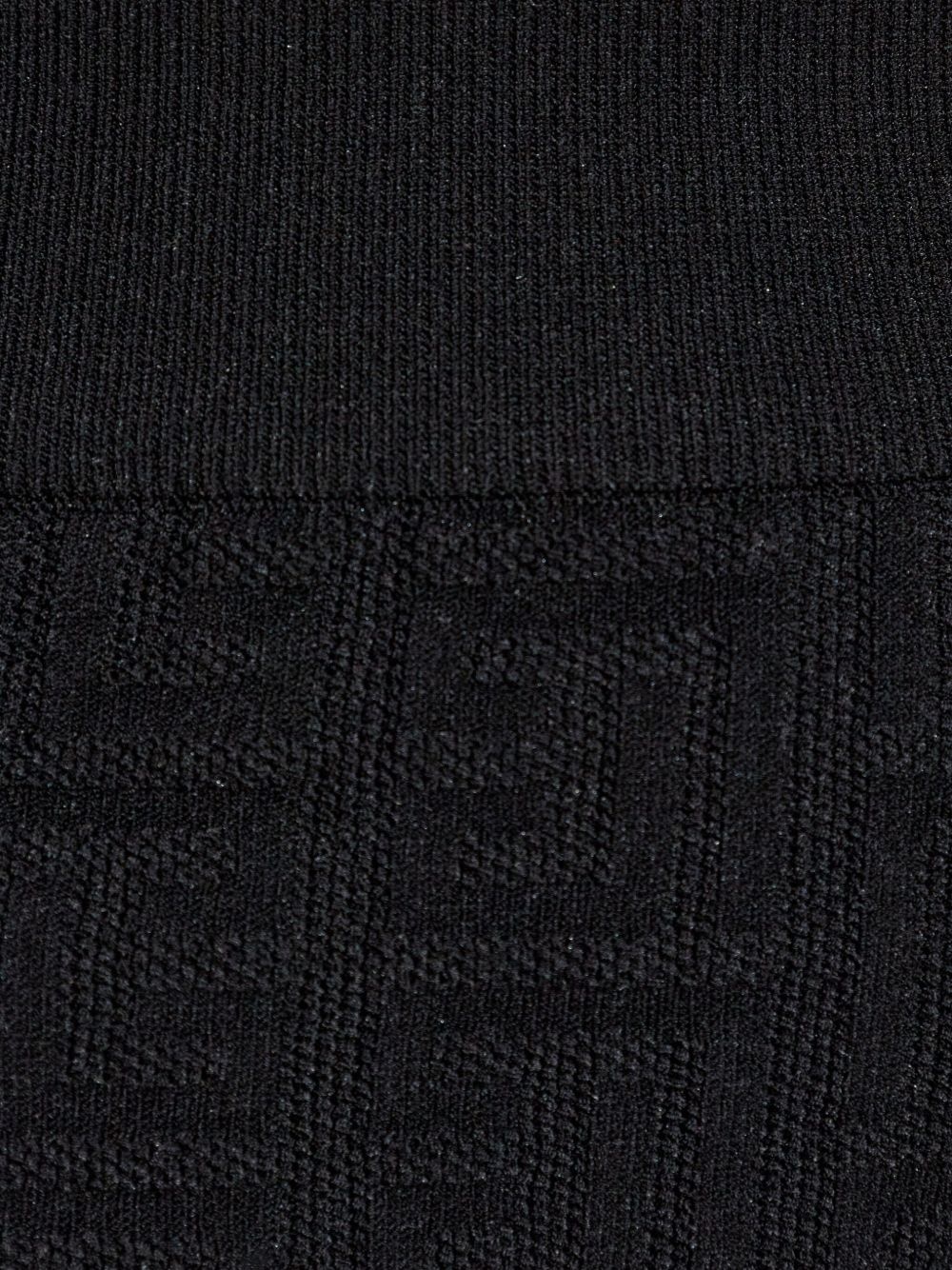 monogram-textured knit skirt - 5