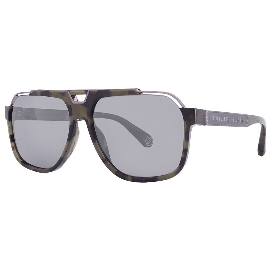 Philipp Plein Grey Navigator Men's Sunglasses SPP046M 92IX 61 - 2