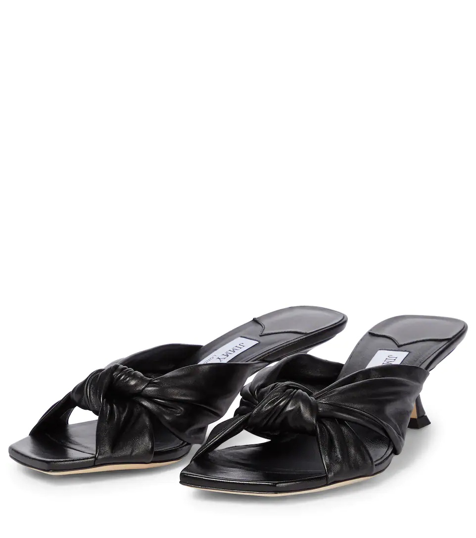 Avenue 50 leather mules - 5