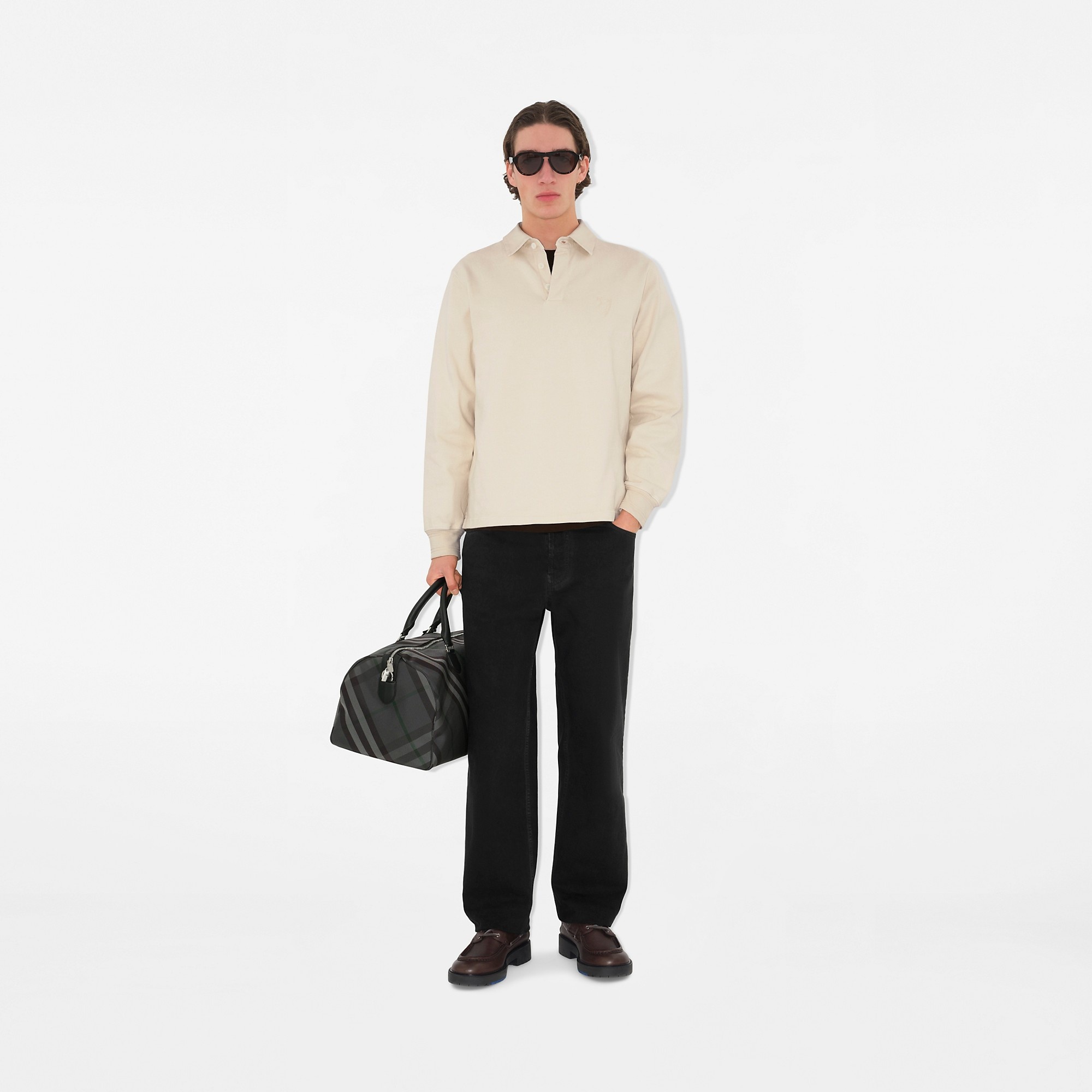 Long-sleeve Cotton Polo Shirt - 2