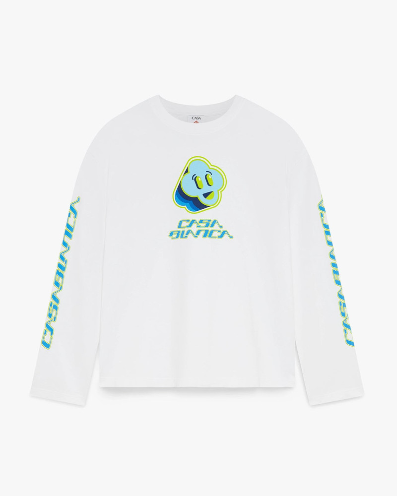 White CC Smile Future Long Sleeve T-Shirt | Casablanca Paris 1
