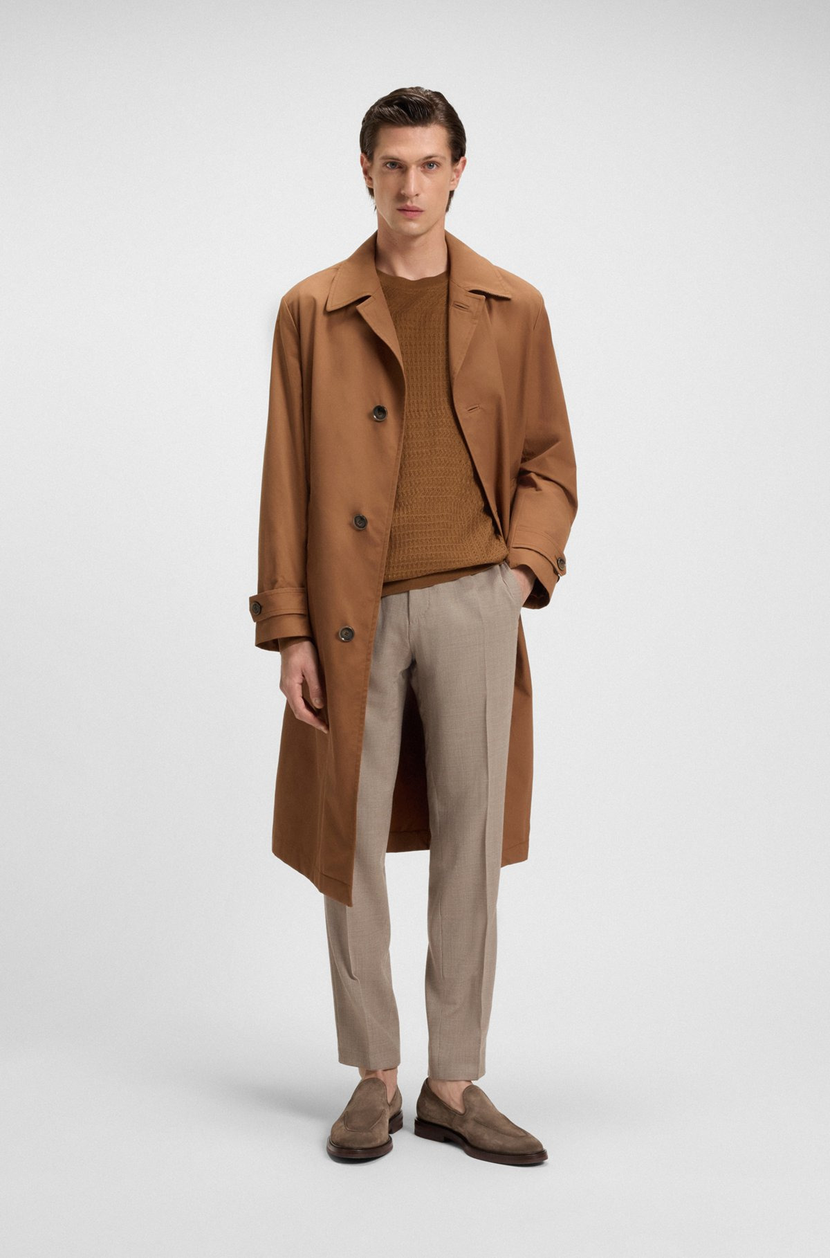 SILK SWEATER WITH PRINCE OF WALES CHECK STRUCTURE - 4